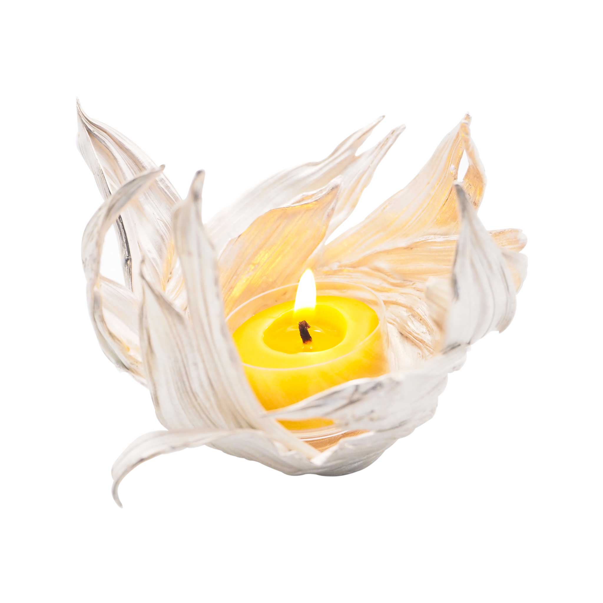 Blossom Candleholder Cast in Sterling Silver
